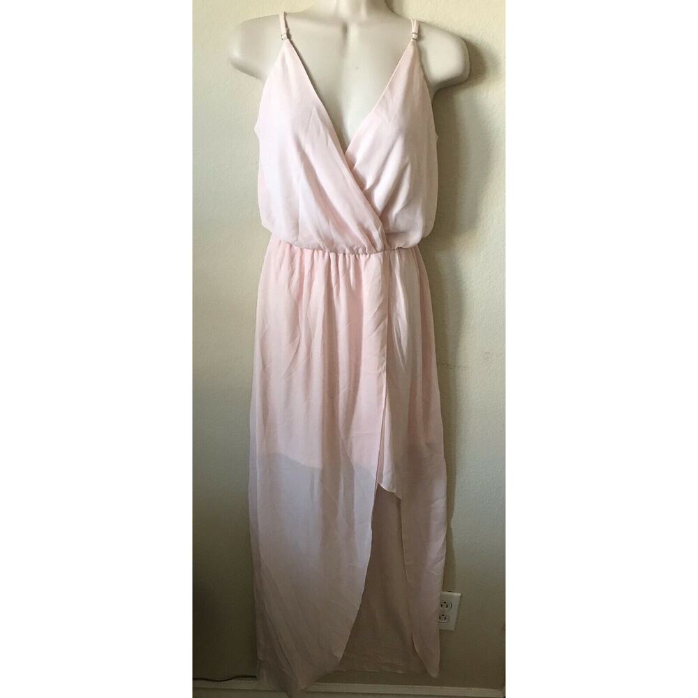 Charles Henry Pink Deep V Neck Sleeveless Fishtail Women's Dress Size S